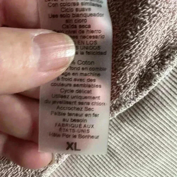 Crescent Drive plush French loop terry sweatshirt. Size xl. Soft . nwot. - Picture 6 of 9